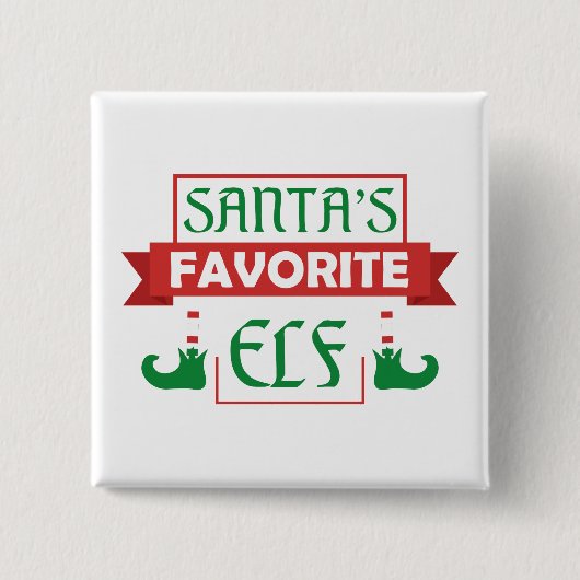 Santa Claus' Lieblingselfe Button (Vorderseite)