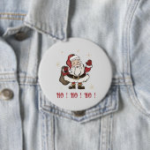 Santa Claus Light Grey Round Button (Beispiel)