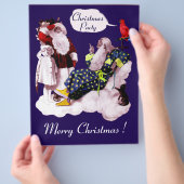 SANTA CLAUS , LITTLE ANGEL & MERLIN Weihnachtsgebä Flyer (Hand)