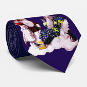 SANTA CLAUS , LITTLE ANGEL & MERLIN Weihnachtsgebä Krawatte (Gerollt)