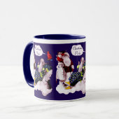 SANTA CLAUS , LITTLE ANGEL & MERLIN Weihnachtsgebä Tasse (Vorderseite Links)