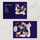 SANTA CLAUS , LITTLE ANGEL & MERLIN Weihnachtsgebä Visitenkarte (Vorne/Hinten)