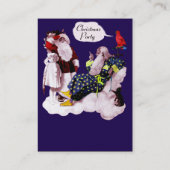 SANTA CLAUS , LITTLE ANGEL & MERLIN Weihnachtsgebä Visitenkarte (Rückseite)