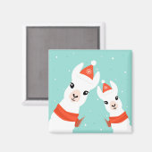 Santa Claus Llamas Magnet (Vorderseite/Rückseite)