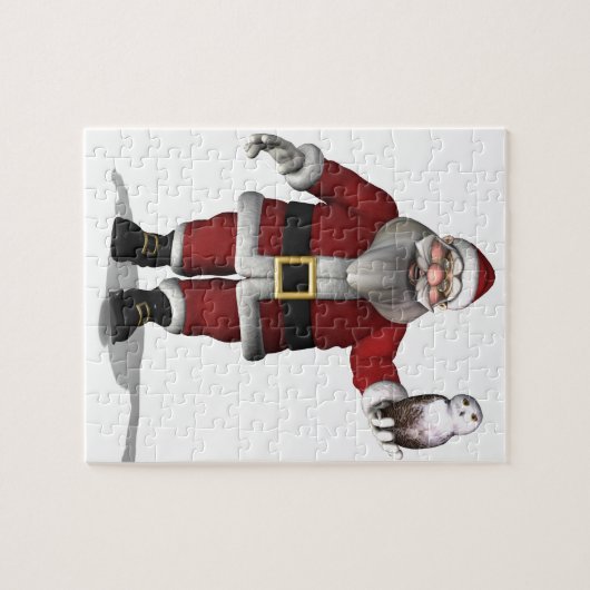 Santa Claus Loves Snowy Owl Puzzle (Horizontal)