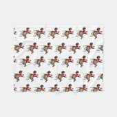 Santa Claus Loves To Ride A Camel Fleecedecke (Vorderseite (Horizontal))