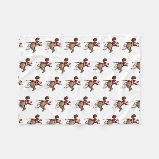Santa Claus Loves To Ride A Camel Fleecedecke (Vorderseite (Horizontal))