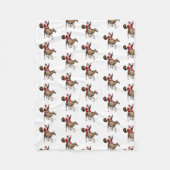 Santa Claus Loves To Ride A Camel Fleecedecke (Vorderseite)