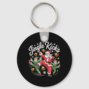 Santa Claus Lustiger Jingle Tritt Hässlich Weihnac Schlüsselanhänger