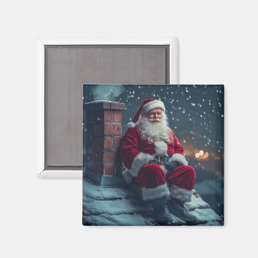 Santa Claus Magnet (Vorderseite/Rückseite)