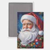 Santa Claus Magnet (Vorderseite/Rückseite)