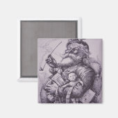 Santa Claus Magnet (Vorderseite/Rückseite)