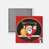 Santa Claus Magnet (Vorderseite/Rückseite)
