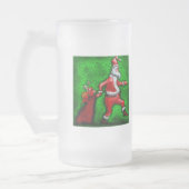 Santa Claus Mattglas Bierglas (Links)
