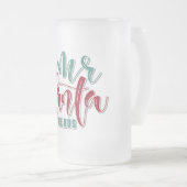 Santa Claus Mattiert Glass Beer Tasse (VorderseiteRechts)