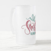 Santa Claus Mattiert Glass Beer Tasse (Vorderseite Links)