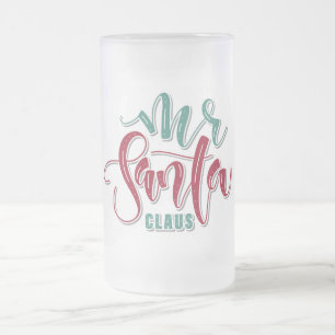 Santa Claus Mattiert Glass Beer Tasse
