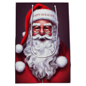 Santa Claus Medium Geschenktasche Mittlere Geschenktüte (Rückseite)