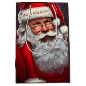 Santa Claus Medium Geschenktasche Mittlere Geschenktüte (Vorderseite)
