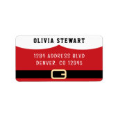 Santa Claus Merry Christmas Adressaufkleber (Vorne)