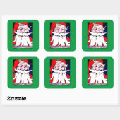 Santa Claus MERRY CHRISTMAS ART NOUVEAU STICKER (Blatt)