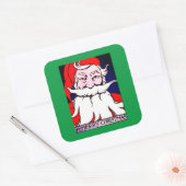 Santa Claus MERRY CHRISTMAS ART NOUVEAU STICKER (Umschlag)