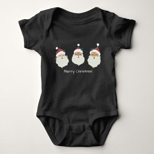 Santa Claus Merry Christmas Baby Strampler (Vorderseite)