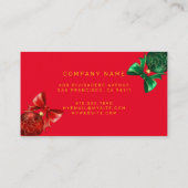 Santa Claus Merry Christmas Business Card Visitenkarte (Rückseite)