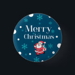 Santa Claus Merry Christmas Button<br><div class="desc">Weihnachtsmann Frohe Weihnachtsknopf.</div>