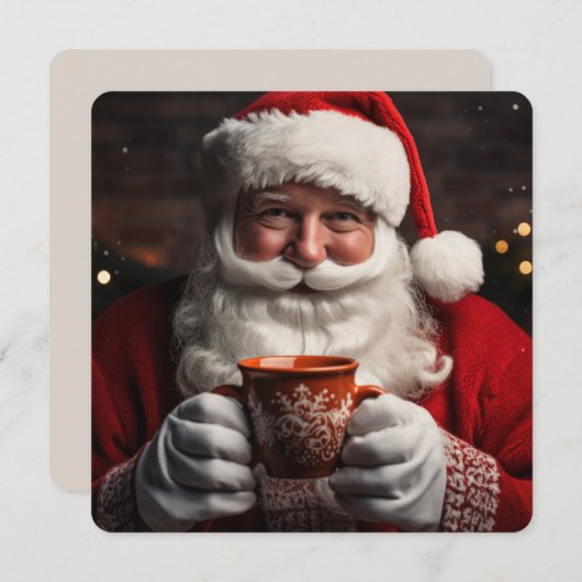 Santa Claus Merry Christmas Cards Mitteilungskarte (Vorne/Hinten)