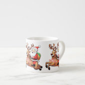 Santa Claus Merry Christmas Espressotasse (Vorderseite Rechts)