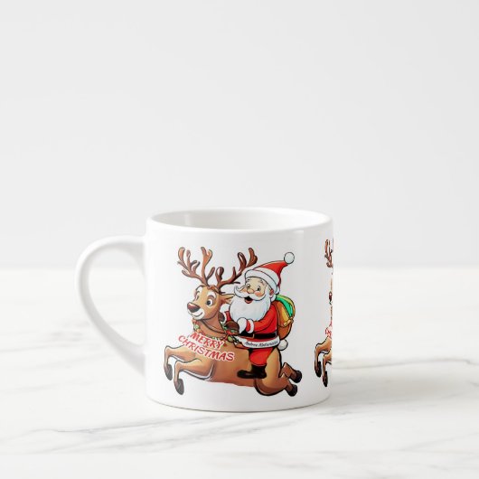 Santa Claus Merry Christmas Espressotasse (Links)
