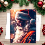 Santa Claus Merry Christmas Feiertagspostkarte<br><div class="desc">Der Weihnachtsmann steht vor dem Foto Image. Feiern Sie die Weihnachtsfreuden mit dieser wunderschön gestalteten Grußkarte mit einem traditionellen Portrait des Weihnachtsmanns. Diese Karte ist nicht nur Vintag, sondern hat auch eine moderne Touch, sodass sie eine perfekte Mischung aus Alt und Neu ist. Ein atemberaubendes festliches Santa Art Grafikbild. Der...</div>
