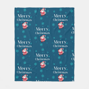 Santa Claus Merry Christmas Fleecedecke