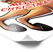 Santa Claus Merry Christmas Fotodruck (Ecke)