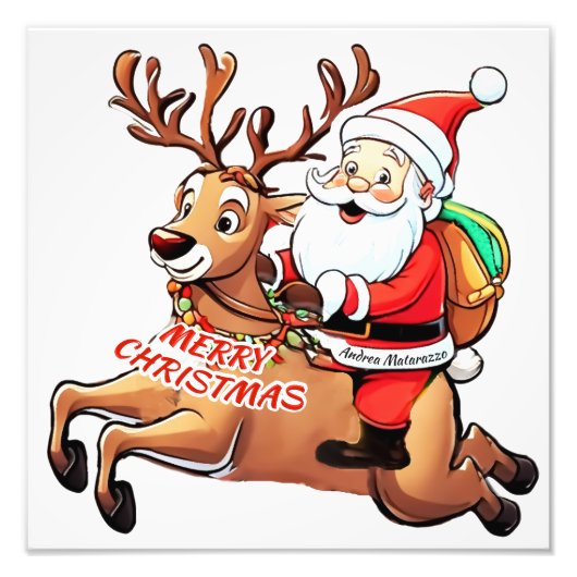 Santa Claus Merry Christmas Fotodruck (Vorne)