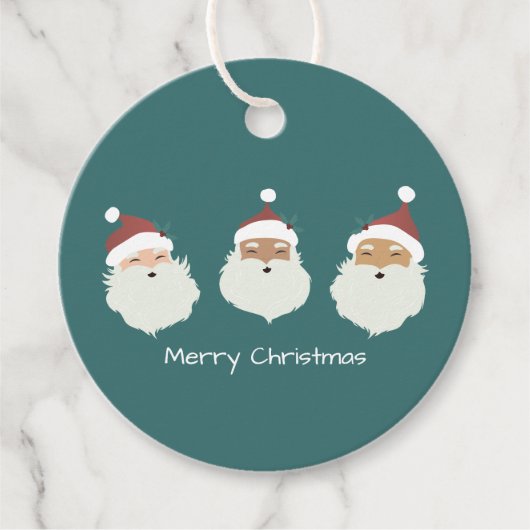 Santa Claus Merry Christmas Geschenkanhänger (Vorderseite)