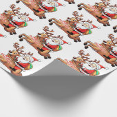 Santa Claus Merry Christmas Geschenkpapier (Ecke)