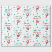 Santa Claus Merry Christmas Geschenkpapier (Flach)