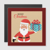 Santa Claus Merry Christmas Gruß Magnetkarte (Vorne/Hinten)