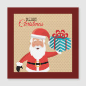Santa Claus Merry Christmas Gruß Magnetkarte (Vorderseite)