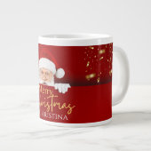 Santa Claus Merry Christmas Jumbo-Tasse (Vorderseite Rechts)