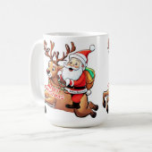 Santa Claus Merry Christmas Kaffeetasse (Vorderseite Links)