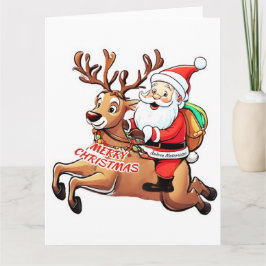 Santa Claus Merry Christmas Karte