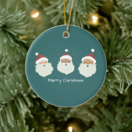 Santa Claus Merry Christmas Keramik Ornament