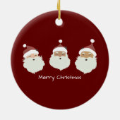 Santa Claus Merry Christmas Keramik Ornament (Hinten)