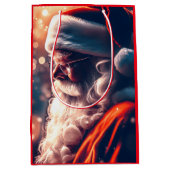Santa Claus Merry Christmas Mittlere Geschenktüte (Vorderseite)