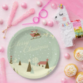 Santa Claus Merry Christmas Paper Plate Pappteller (Party)