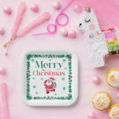 Santa Claus Merry Christmas Pappteller (Party)