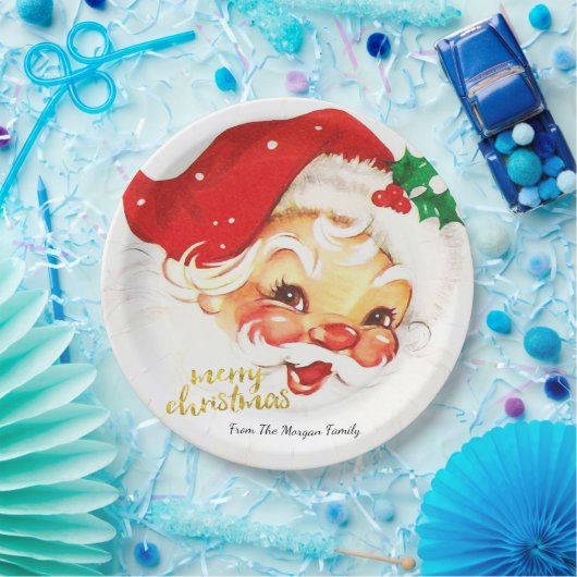 Santa Claus Merry Christmas Pappteller (Party)